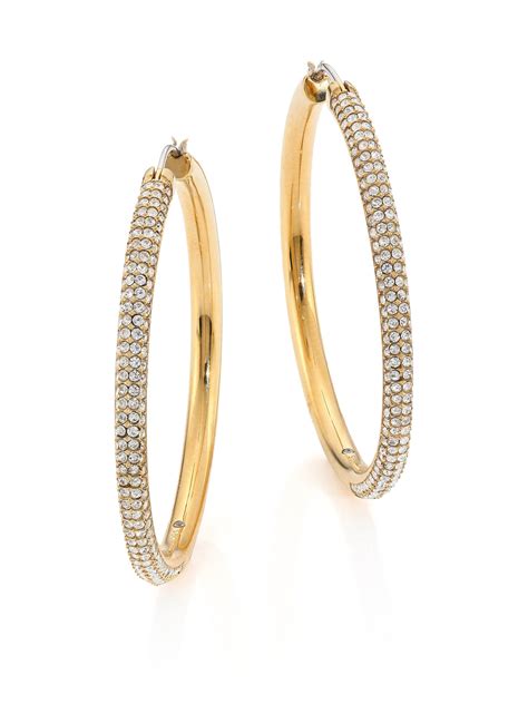 michael kors gold earings|michael kors earrings gold hoops.